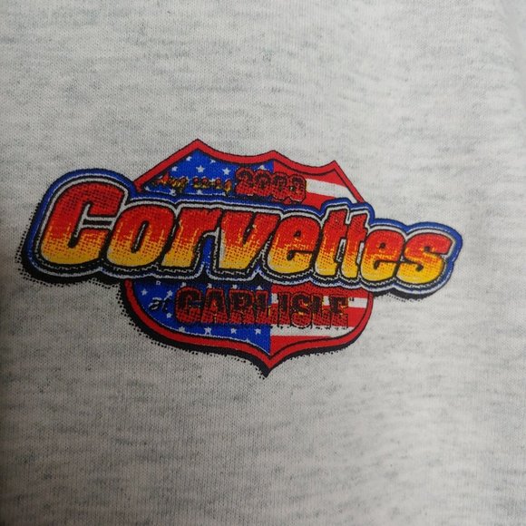 Carlisle PA Corvettes Men Large T Shirt Gray Automobile Rally 8/2003 New No Tags - Picture 3 of 6